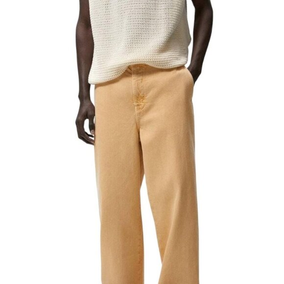 ZARA MEN'S YELLOW RELAXED FIT JEANS SIZE 31  2553/420/300 - Picture 1 of 5